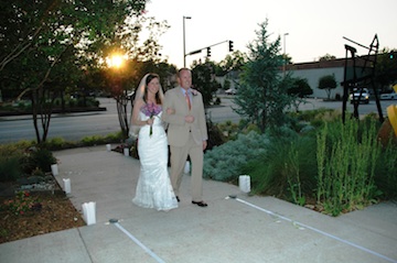 The setting sun served as a perfect highlight for the beautiful bride. Photo by Kaysi Jacks (with permission)